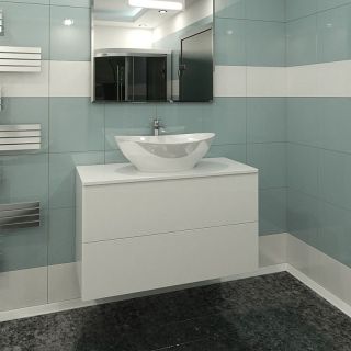 Тумба с раковиной Orange Otto Ot-100TuGLASS+G56 белый